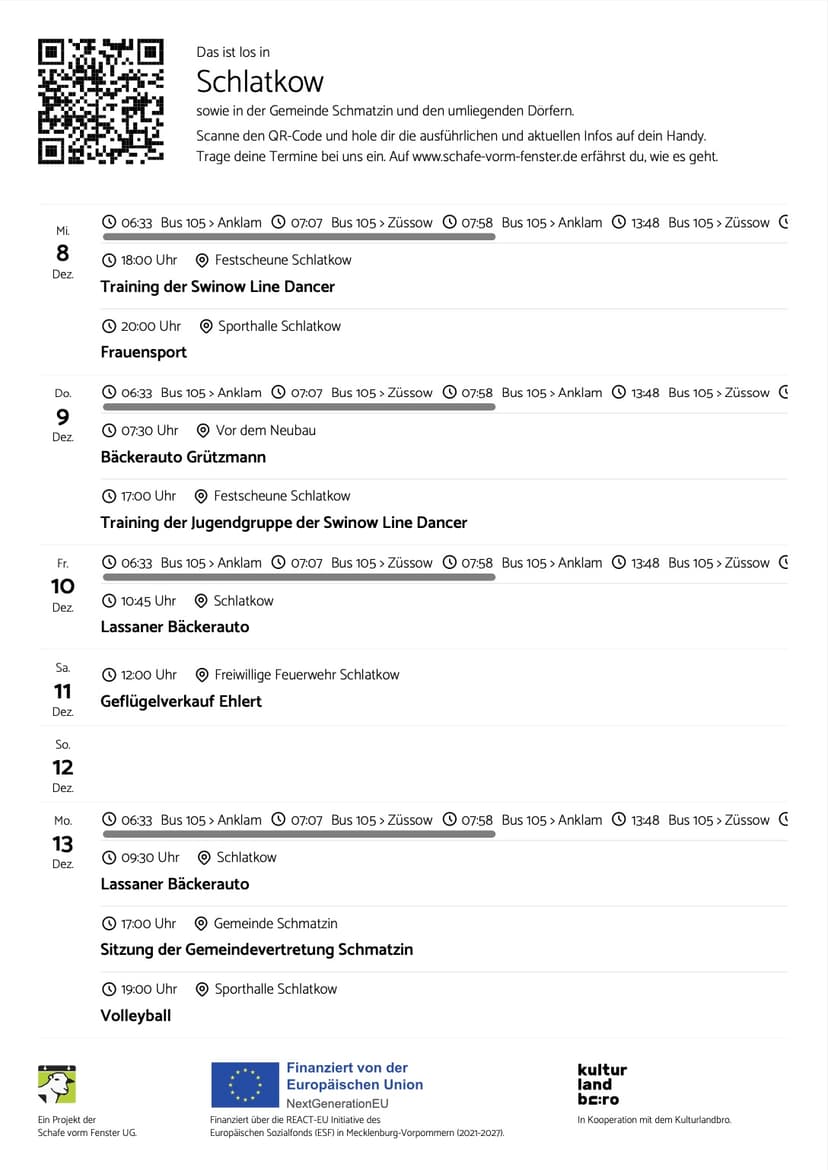 Als Ausdruck im Aushang